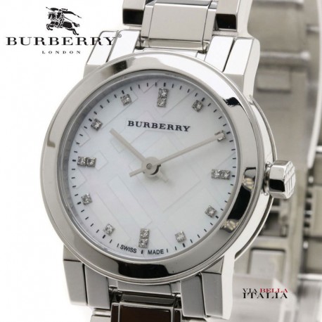 Burberry BU9224 The City Mother of Pear diamond set Stainless Steel Ladies  Watch - 26mm