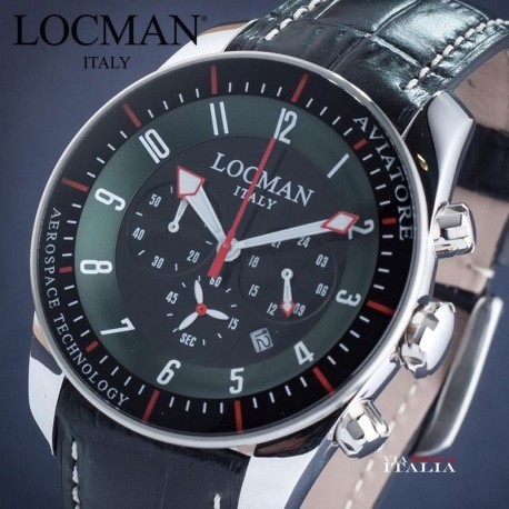 イタリア発★【LOCMAN】ロックマン Aviatore クロノグラフ 44mm