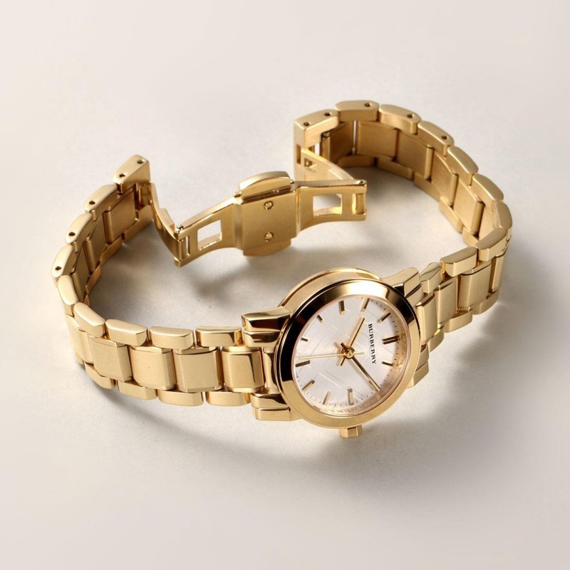 BURBERRY】THE CITY Gold Tone Bracelet Watch BU9203 26mm