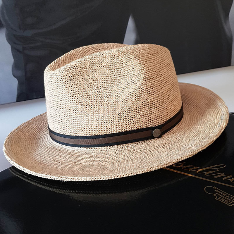 BORSALINO ARGENTINA Fine Raffia Crochet