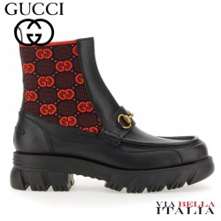 【GUCCI】STIVALE IN JERSEY GG CON MORSETTO