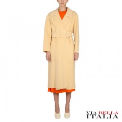 SPORTMAX - CAPPOTTO IN LANA VERGINE CON CINTURA