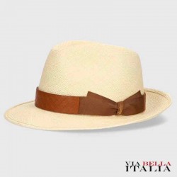 【Borsalino】フェデリコ パナマキート レザーリボン