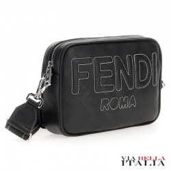 FENDI - CAMERA CASE IN PELLE CON MOTIVO FF