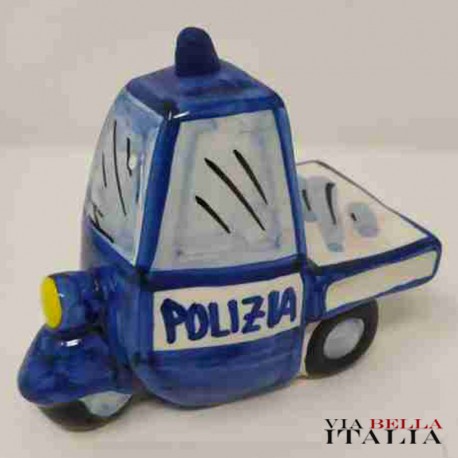 APE POLIZIA IN CERAMICA DI CALTAGIRONE