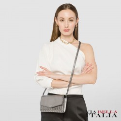 SERAPIAN MILANO - CLUTCH WITH SHOULDER STRAP IN MOSAICO