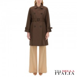 MAX MARA -TRENCH DOPPIOPETTO "THE CUBE" IN TWILL DI ANTIGOCCIA