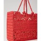 TWINSET- Crochet shopper bag with flowers