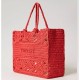 TWINSET- Crochet shopper bag with flowers