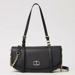 TWINSET- Shoulder bag with flap and Oval T