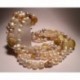 Necklace of five strands with pearls, citrine quartz and agate