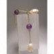 Earrings with 1st quality freshwater pearls and amethyst