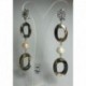 Earrings with pearls and mother of pearl